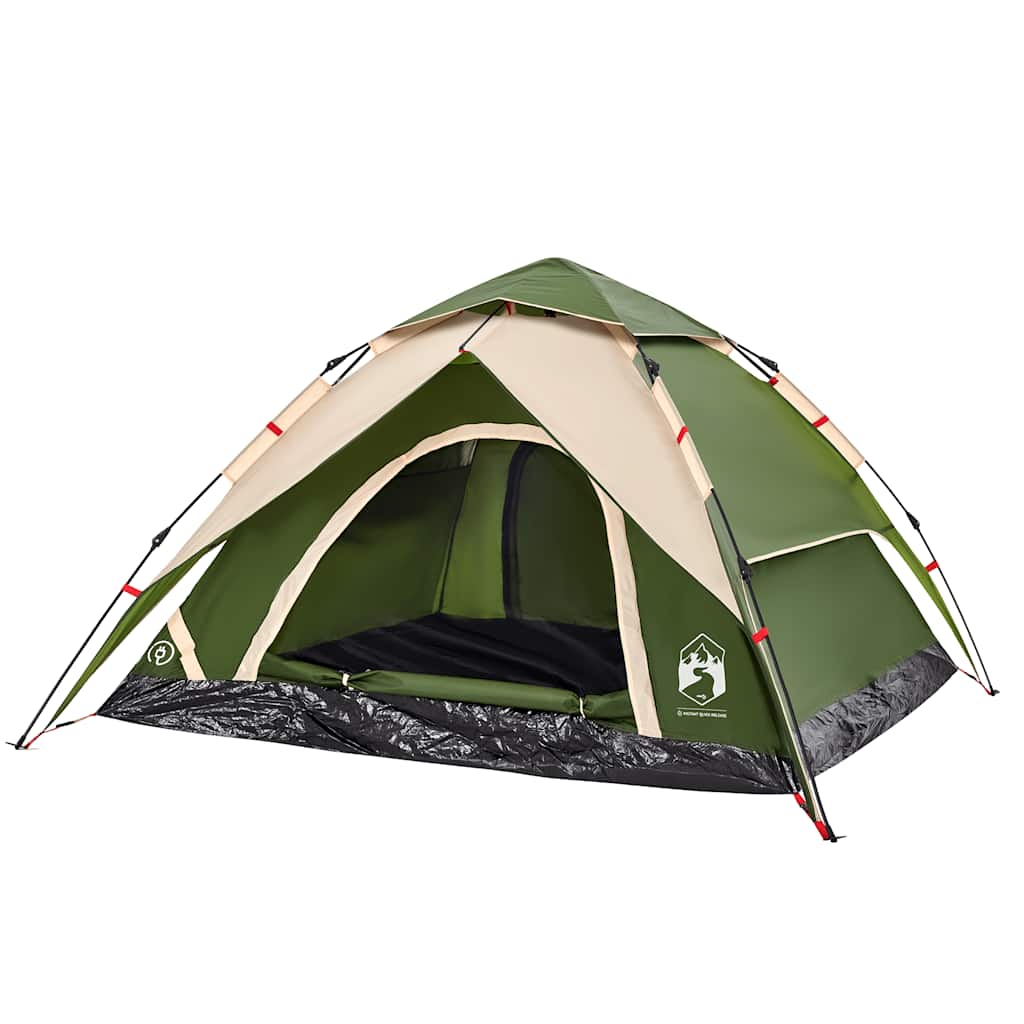 vidaXL Camping Tent Dome 5-Person Green Quick Release - 36296