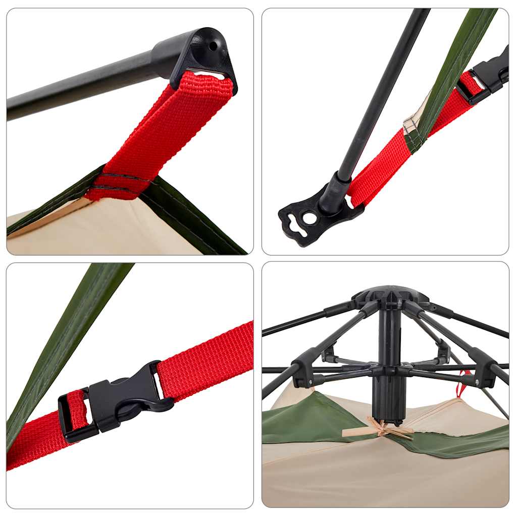 vidaXL Camping Tent Dome 5-Person Green Quick Release - 36296