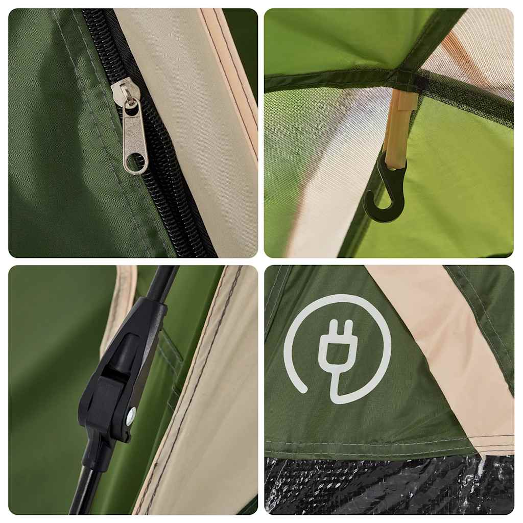 vidaXL Camping Tent Dome 5-Person Green Quick Release - 36296