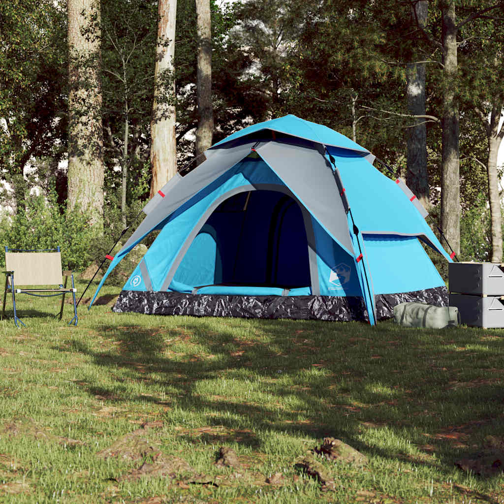 vidaXL Camping Tent Dome 5-Person Blue Quick Release - 36300