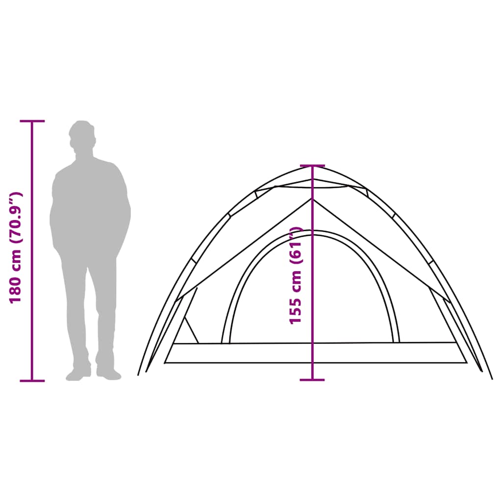 vidaXL Camping Tent Dome 5-Person Blue Quick Release - 36300
