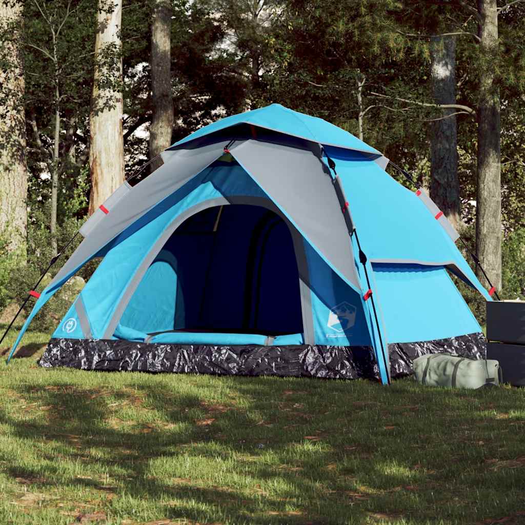 vidaXL Camping Tent Dome 5-Person Blue Quick Release - 36300