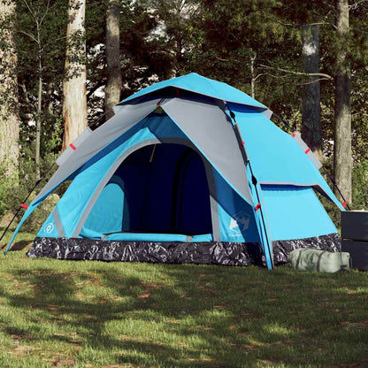 vidaXL Camping Tent Dome 5-Person Blue Quick Release - 36300