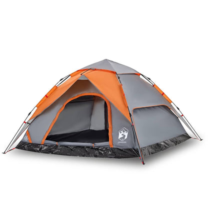vidaXL Camping Tent Dome 5-Person Grey and Orange Quick Release - 36302