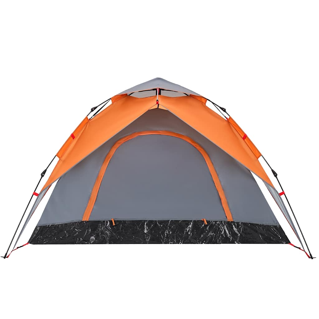 vidaXL Camping Tent Dome 5-Person Grey and Orange Quick Release - 36302