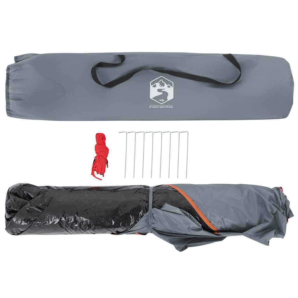 vidaXL Camping Tent Dome 5-Person Grey and Orange Quick Release - 36302