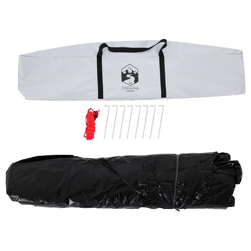 vidaXL Camping Tent Dome 5-Person White Blackout Fabric Quick Release