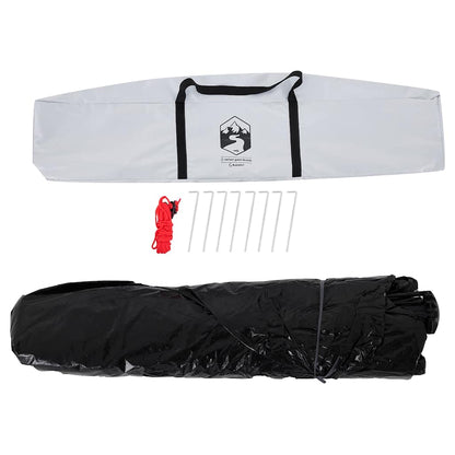 vidaXL Camping Tent Dome 5-Person White Blackout Fabric Quick Release