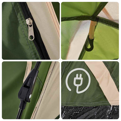 vidaXL Camping Tent Dome 2-Person Green Quick Release