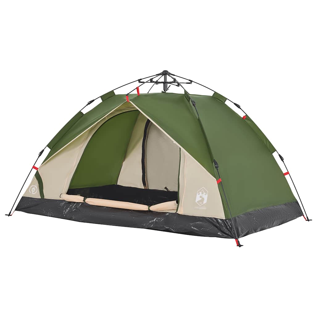 vidaXL Camping Tent Dome 3-Person Green Quick Release - 36330
