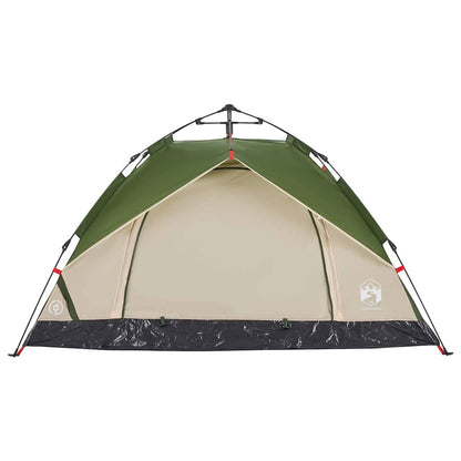 vidaXL Camping Tent Dome 3-Person Green Quick Release - 36330