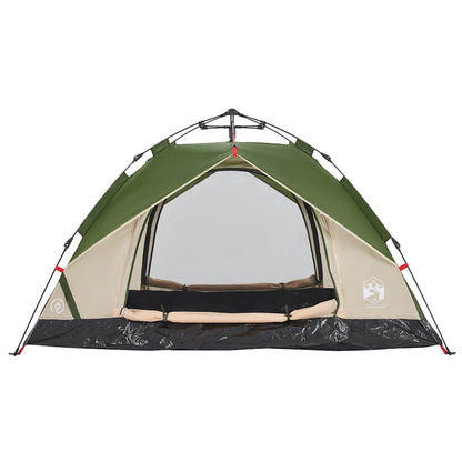 vidaXL Camping Tent Dome 3-Person Green Quick Release - 36330