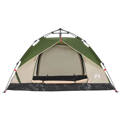 vidaXL Camping Tent Dome 3-Person Green Quick Release - 36330