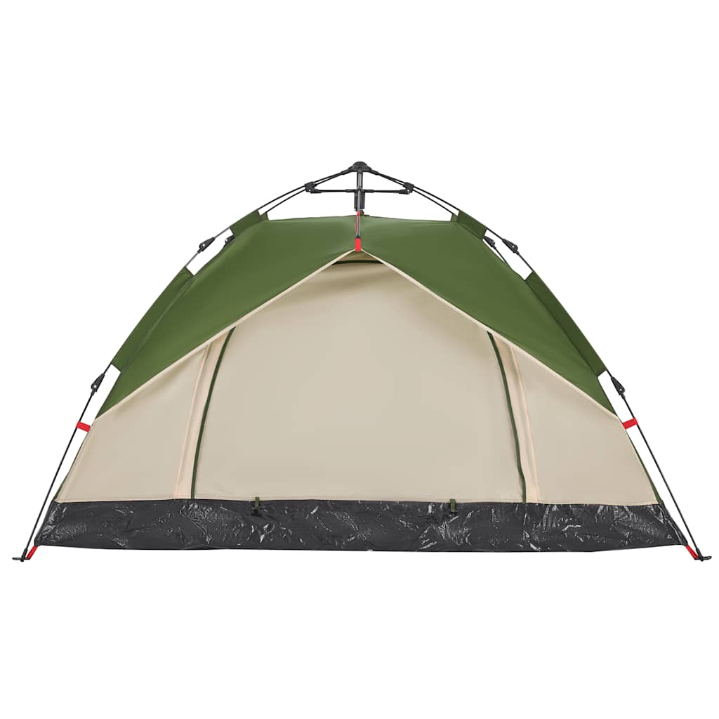 vidaXL Camping Tent Dome 3-Person Green Quick Release - 36330