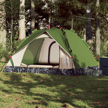 vidaXL Camping Tent Dome 3-Person Green Quick Release - 36330