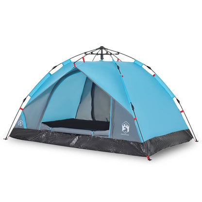 vidaXL Camping Tent Dome 3-Person Blue Quick Release - 36334