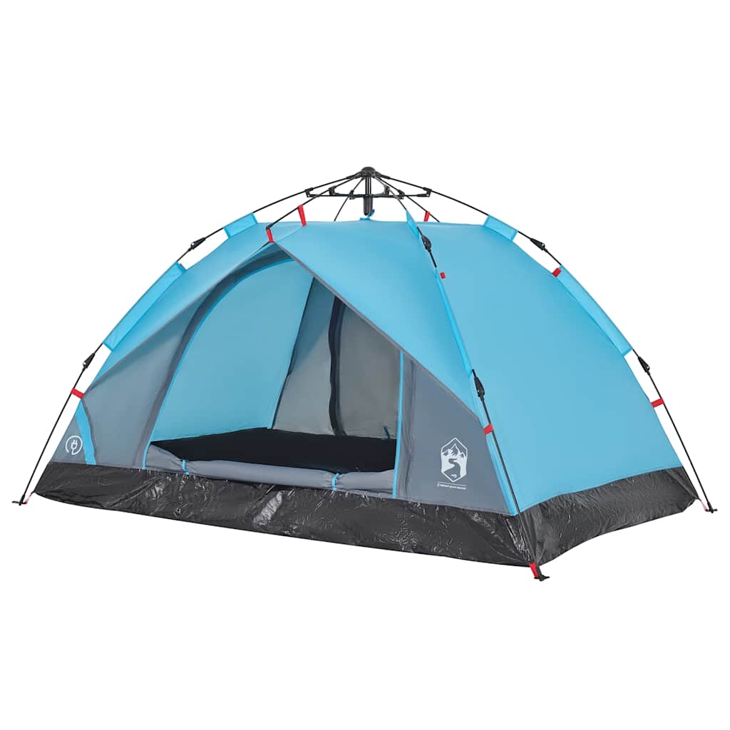 vidaXL Camping Tent Dome 3-Person Blue Quick Release - 36334