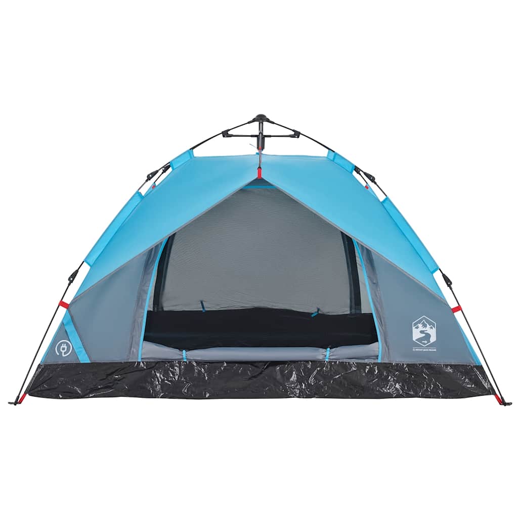 vidaXL Camping Tent Dome 3-Person Blue Quick Release - 36334