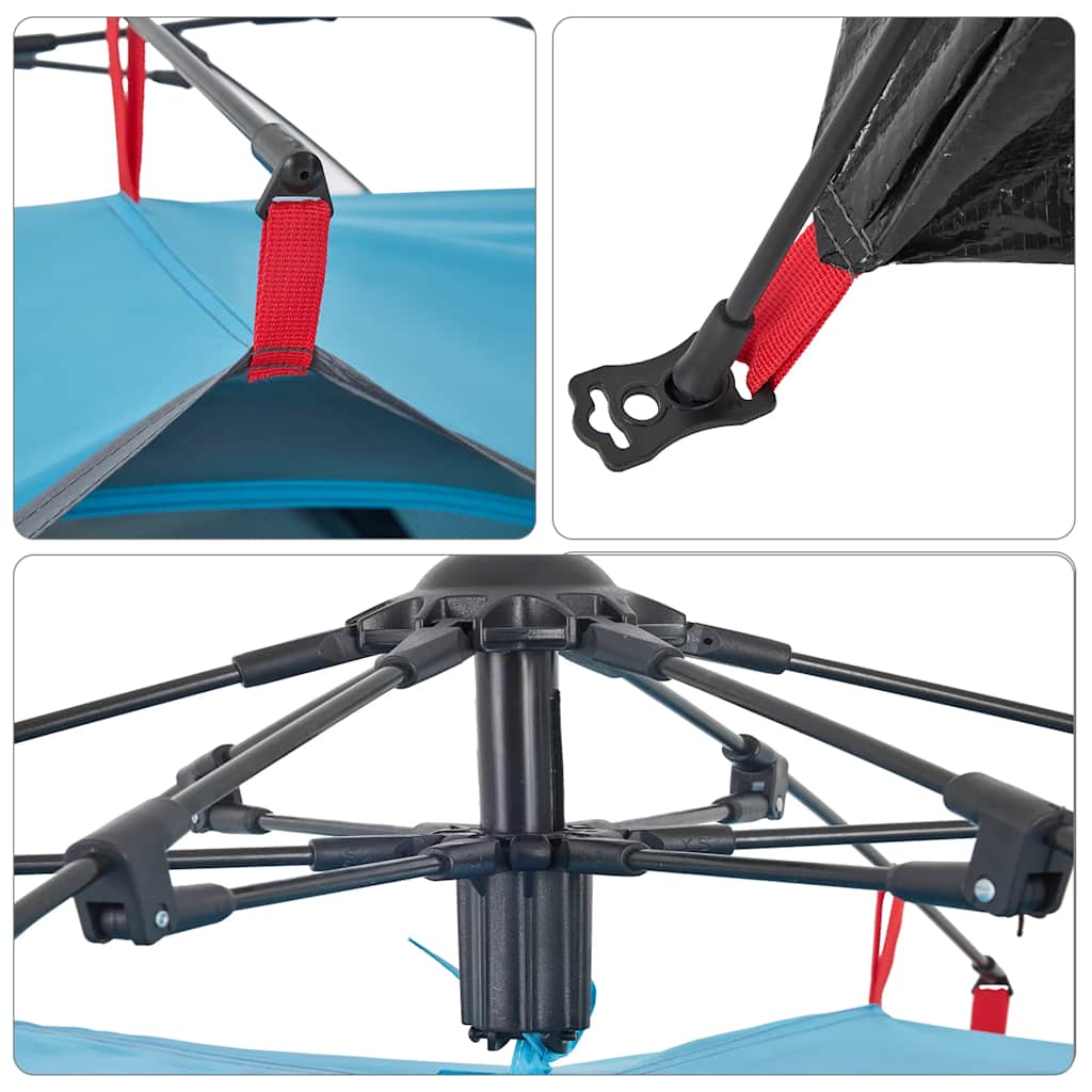 vidaXL Camping Tent Dome 3-Person Blue Quick Release - 36334