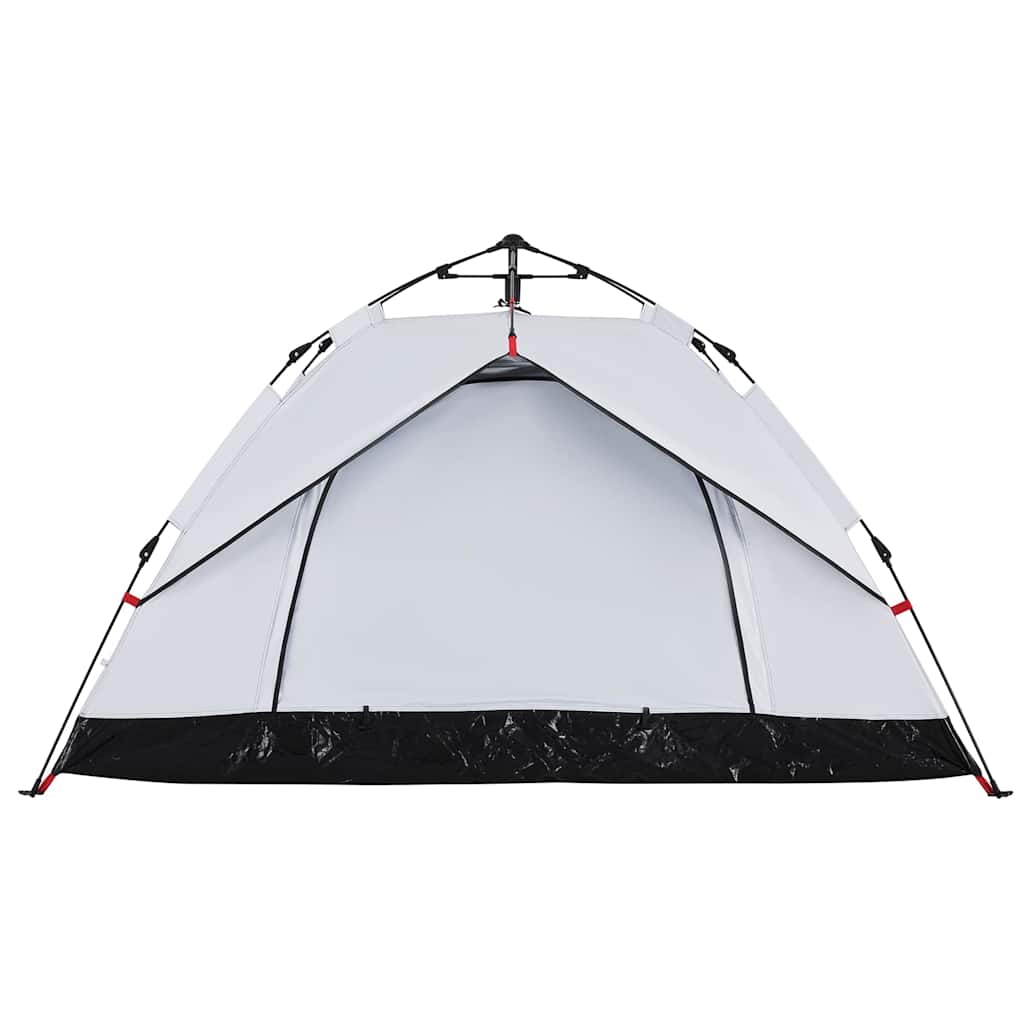vidaXL Camping Tent Dome 3-Person White Blackout Fabric Quick Release - 36340