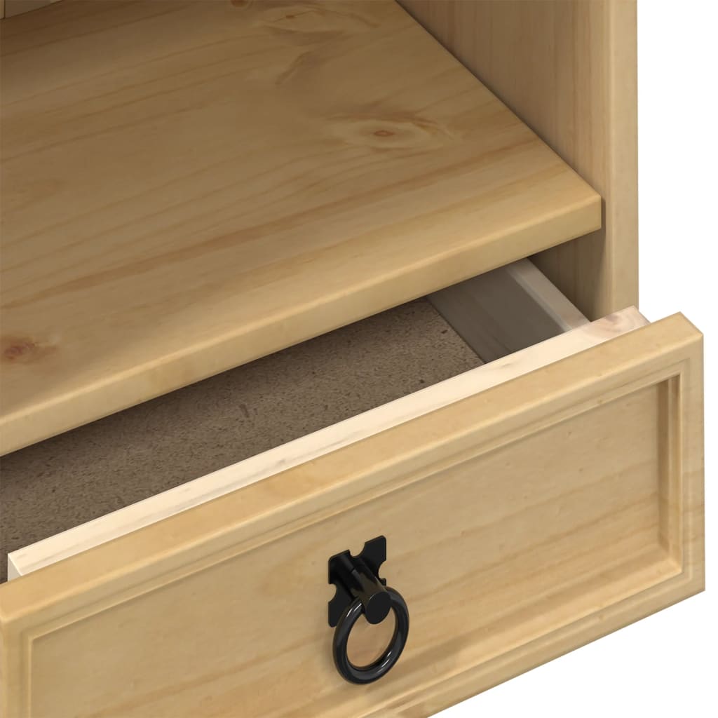 vidaXL CD Cabinet Corona 40x30x110 cm Solid Wood Pine - Brown