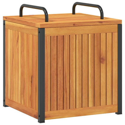 vidaXL Outdoor Cushion Box 45x45x45/53 cm Solid Wood Acacia and Steel - Brown