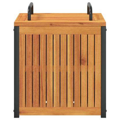 vidaXL Outdoor Cushion Box 45x45x45/53 cm Solid Wood Acacia and Steel - Brown