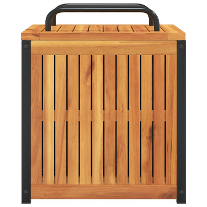 vidaXL Outdoor Cushion Box 45x45x45/53 cm Solid Wood Acacia and Steel - Brown