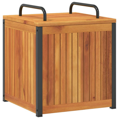 vidaXL Outdoor Cushion Box 45x45x45/53 cm Solid Wood Acacia and Steel - Brown
