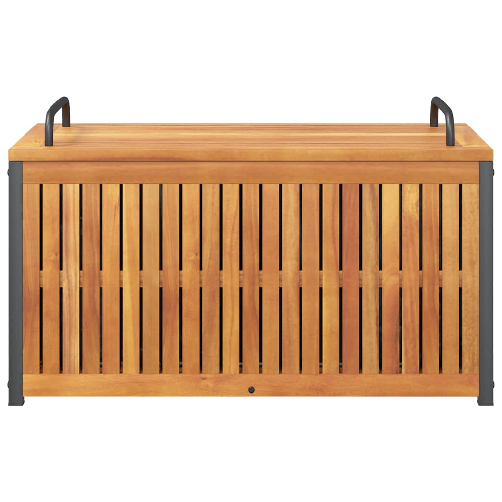 vidaXL Outdoor Cushion Box 85x45x45/53 cm Solid Wood Acacia and Steel - Brown