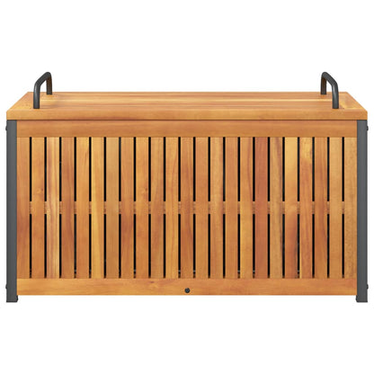 vidaXL Outdoor Cushion Box 85x45x45/53 cm Solid Wood Acacia and Steel - Brown