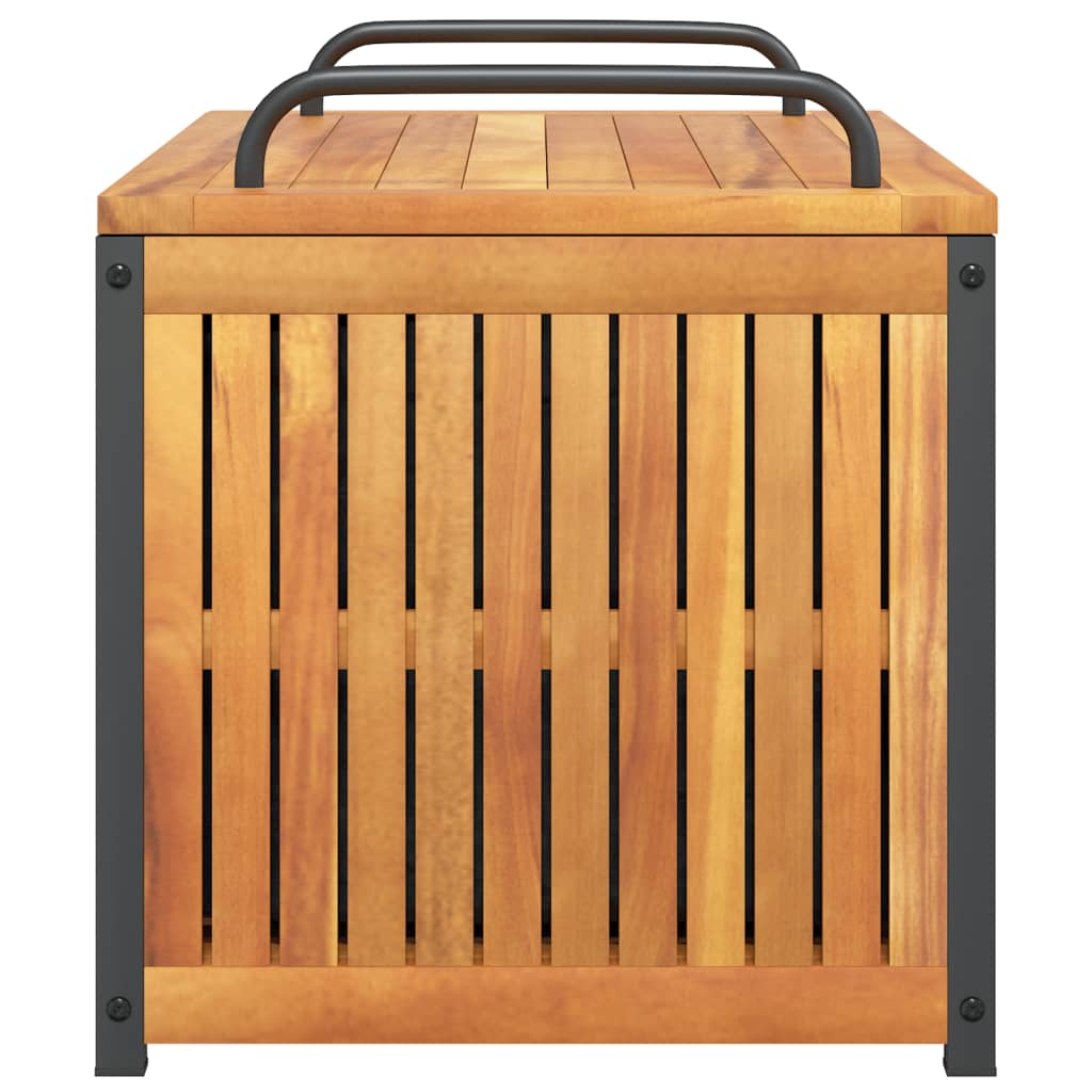 vidaXL Outdoor Cushion Box 85x45x45/53 cm Solid Wood Acacia and Steel - Brown