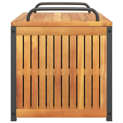 vidaXL Outdoor Cushion Box 85x45x45/53 cm Solid Wood Acacia and Steel - Brown