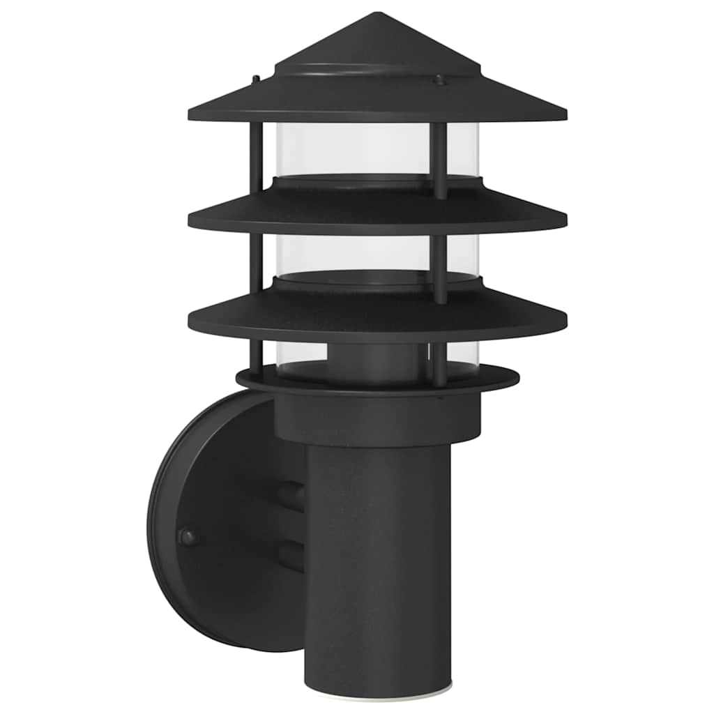 vidaXL Outdoor Wall Light Black Stainless Steel - 11552