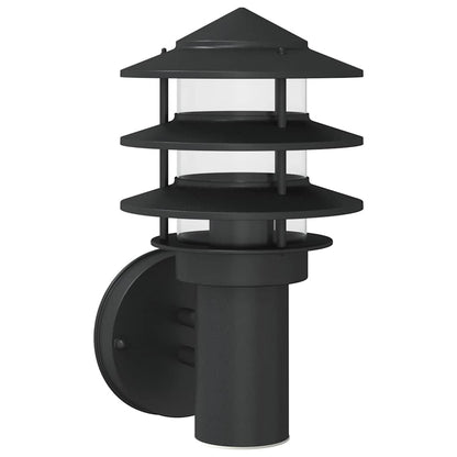 vidaXL Outdoor Wall Light Black Stainless Steel - 11552