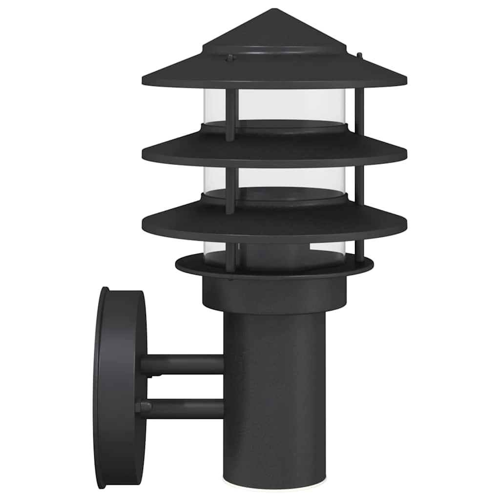 vidaXL Outdoor Wall Light Black Stainless Steel - 11552