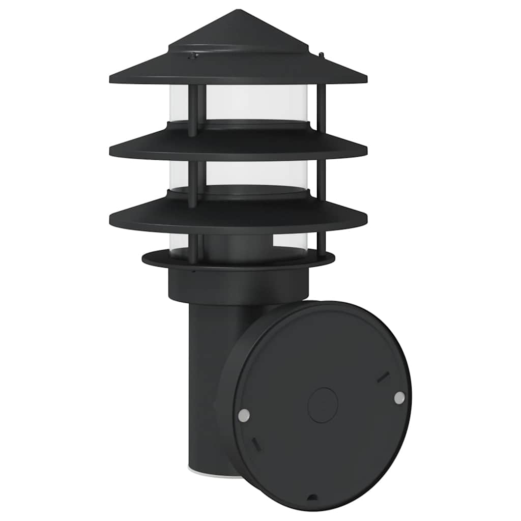 vidaXL Outdoor Wall Light Black Stainless Steel - 11552