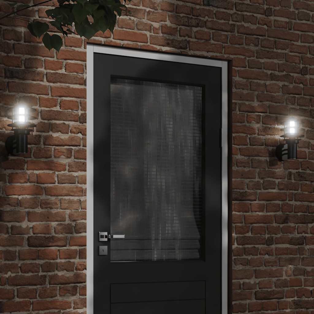 vidaXL Outdoor Wall Light Black Stainless Steel - 11552