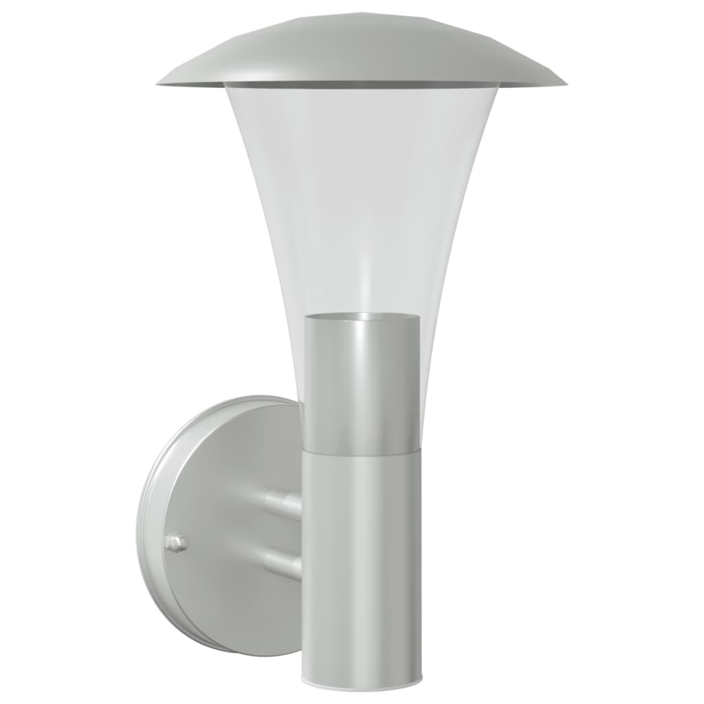 vidaXL Outdoor Wall Light Silver Stainless Steel - 11565
