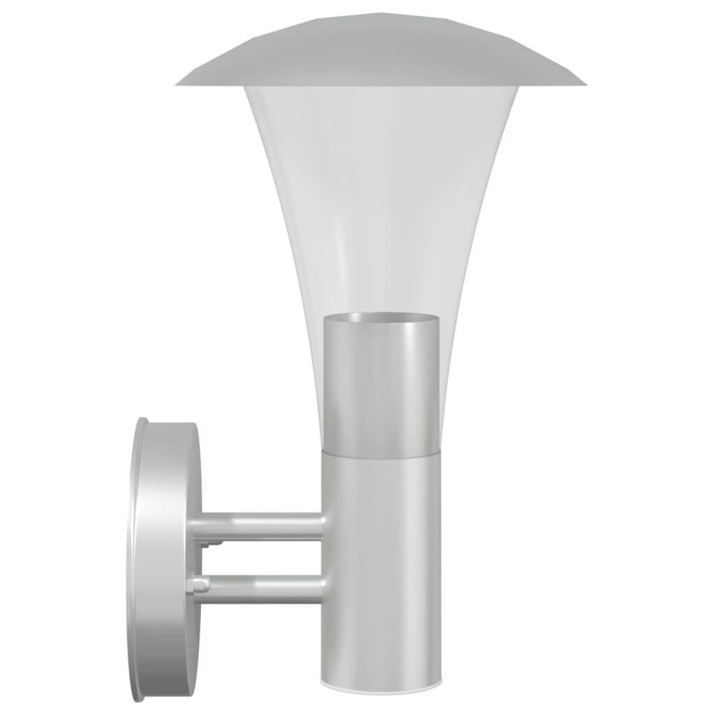 vidaXL Outdoor Wall Light Silver Stainless Steel - 11565