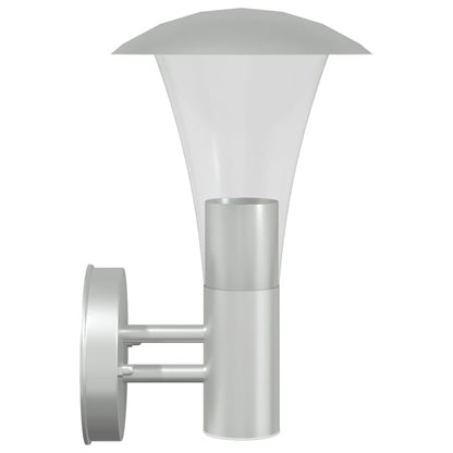 vidaXL Outdoor Wall Light Silver Stainless Steel - 11565