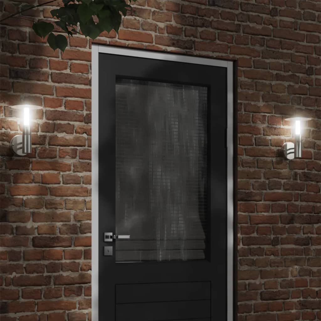 vidaXL Outdoor Wall Light Silver Stainless Steel - 11565
