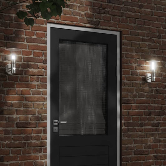 vidaXL Outdoor Wall Light with Sensor Silver Stainless Steel - 11567