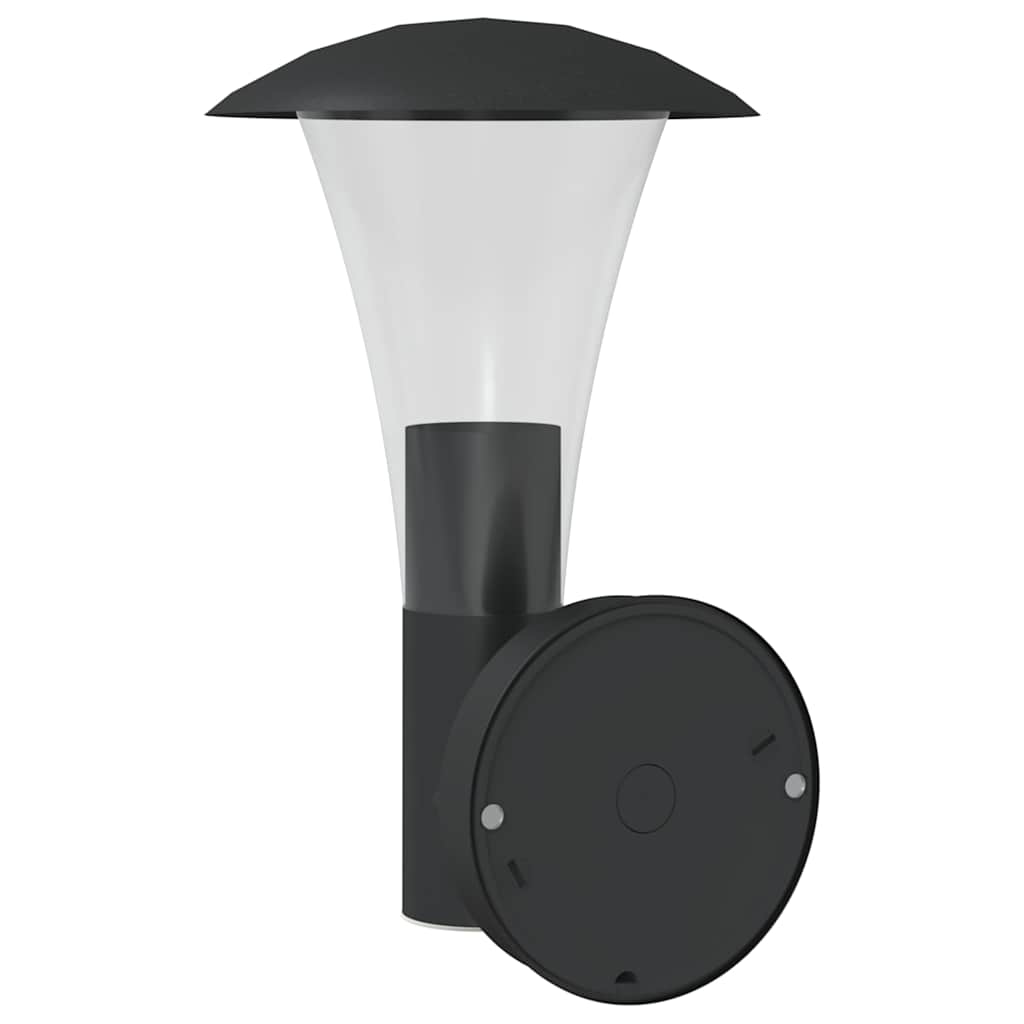 vidaXL Outdoor Wall Light Black Stainless Steel