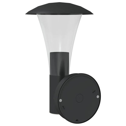 vidaXL Outdoor Wall Light Black Stainless Steel