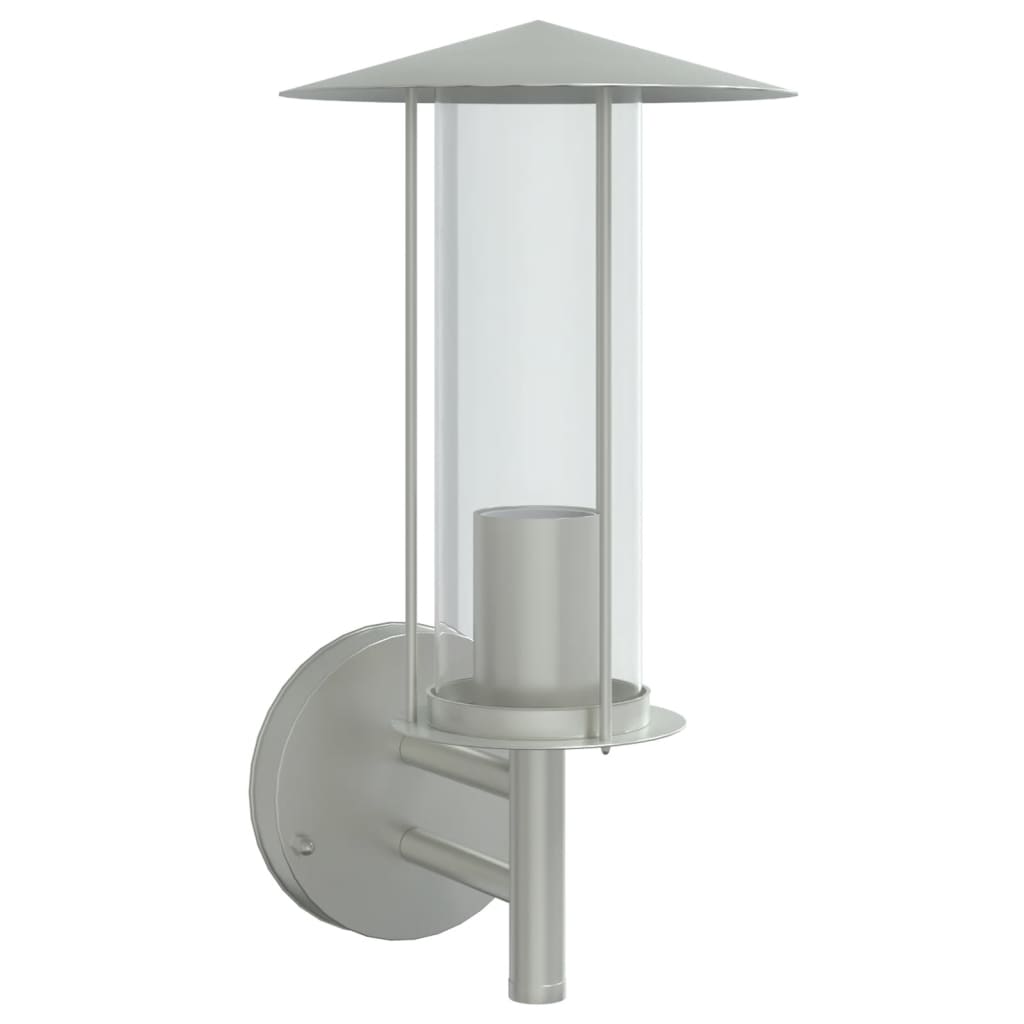 vidaXL Outdoor Wall Light Silver Stainless Steel - 11590