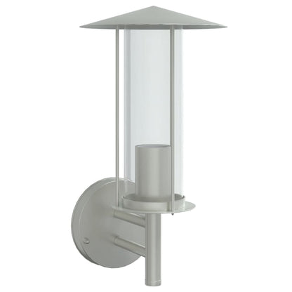 vidaXL Outdoor Wall Light Silver Stainless Steel - 11590