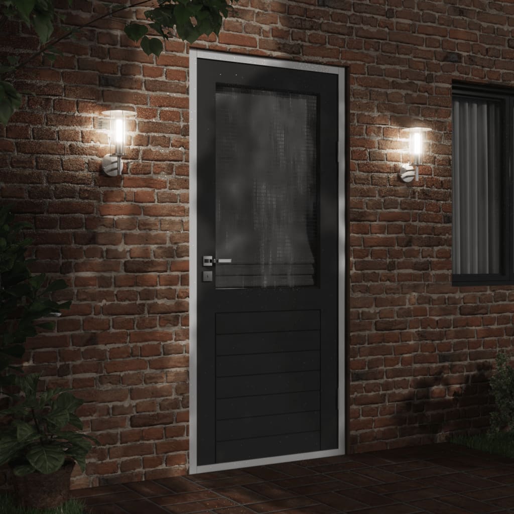 vidaXL Outdoor Wall Light Silver Stainless Steel - 11590