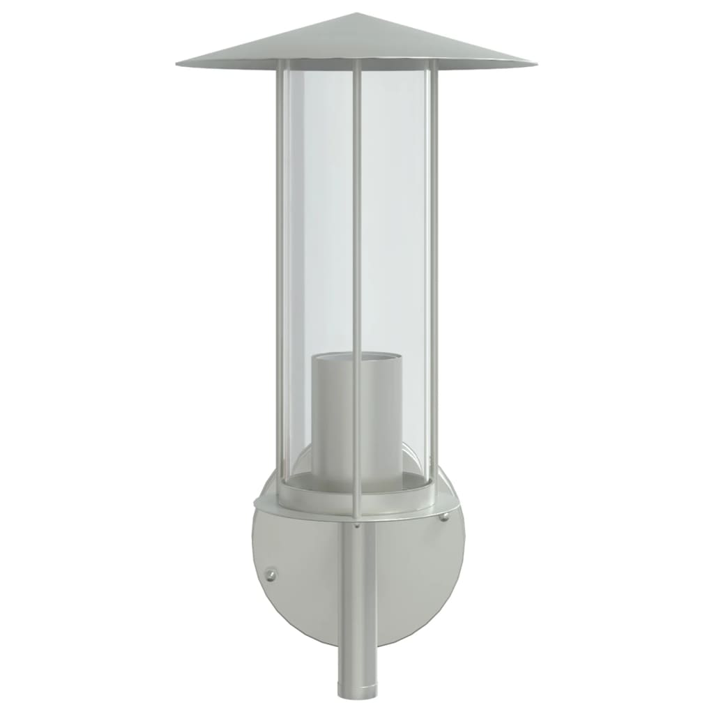 vidaXL Outdoor Wall Light Silver Stainless Steel - 11590