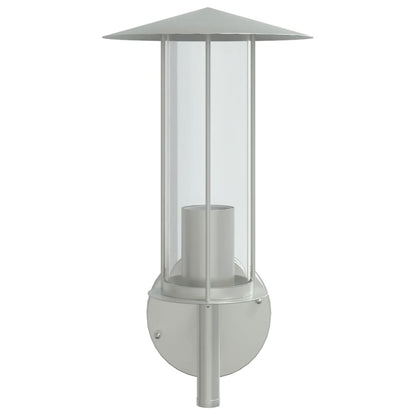 vidaXL Outdoor Wall Light Silver Stainless Steel - 11590
